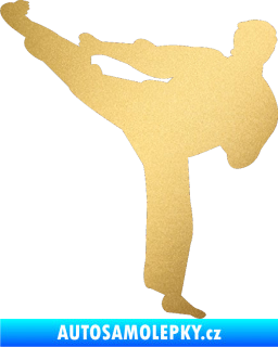 Samolepka Karate 008 levá zlatá metalíza