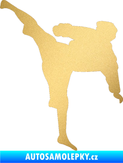 Samolepka Karate 009 levá zlatá metalíza