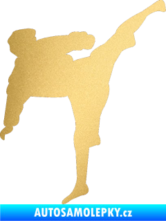 Samolepka Karate 009 pravá zlatá metalíza