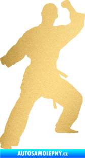 Samolepka Karate 014 levá zlatá metalíza