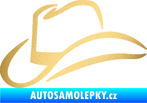 Samolepka Klobouk 002 levá zlatá metalíza