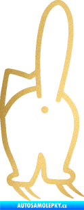 Samolepka Kočičí zadek 001 levá zlatá metalíza