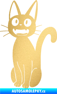 Samolepka Kočka 031 levá zlatá metalíza