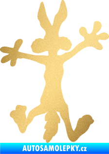 Samolepka Kojot 002 levá zlatá metalíza
