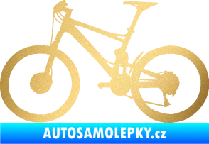 Samolepka Kolo 001 levá - (horské kolo) zlatá metalíza