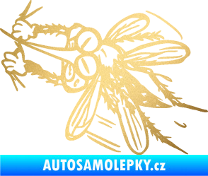 Samolepka Komár 002 levá zlatá metalíza