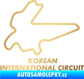 Samolepka Okruh Korean International Circuit zlatá metalíza