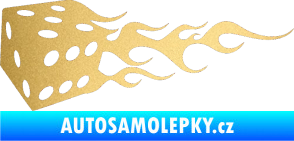 Samolepka Kostky 002 levá zlatá metalíza