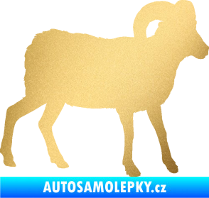 Samolepka Kozel 004 pravá zlatá metalíza