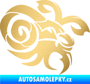 Samolepka Kozoroh 003 pravá zlatá metalíza