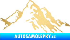Samolepka Krajina hory 006 pravá zlatá metalíza