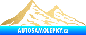 Samolepka Krajina hory 009 pravá zlatá metalíza
