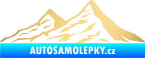 Samolepka Krajina hory 009 levá zlatá metalíza