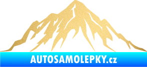 Samolepka Krajina hory 010 levá zlatá metalíza