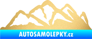 Samolepka Krajina hory 013 pravá zlatá metalíza