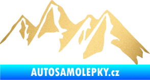 Samolepka Krajina hory 015 pravá zlatá metalíza