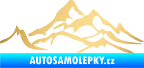 Samolepka Krajina hory 017 levá zlatá metalíza