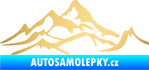 Samolepka Krajina hory 017 pravá zlatá metalíza