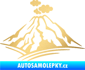 Samolepka Krajina hory 018 pravá zlatá metalíza