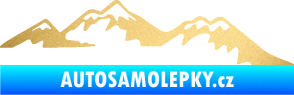 Samolepka Krajina hory 020 pravá zlatá metalíza
