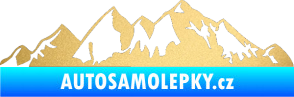 Samolepka Krajina hory 021 pravá zlatá metalíza