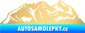 Samolepka Krajina hory 024 levá zlatá metalíza