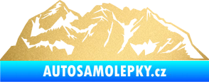 Samolepka Krajina hory 024 pravá zlatá metalíza