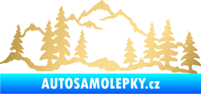 Samolepka Krajina hory 033 levá zlatá metalíza