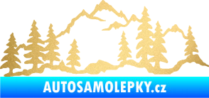 Samolepka Krajina hory 033 pravá zlatá metalíza