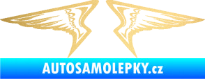 Samolepka Křídla 003 zlatá metalíza