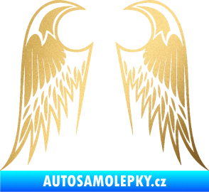 Samolepka Křídla 006 zlatá metalíza