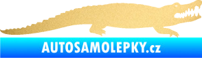 Samolepka Krokodýl 002 pravá zlatá metalíza