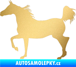 Samolepka Kůň 009 levá zlatá metalíza
