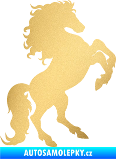 Samolepka Kůň 038 pravá zlatá metalíza
