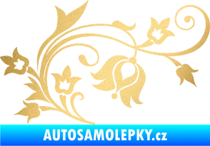 Samolepka Květina dekor 002 pravá zlatá metalíza