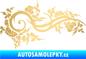Samolepka Květina dekor 013 pravá zlatá metalíza