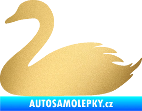 Samolepka Labuť 001 levá zlatá metalíza