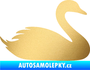 Samolepka Labuť 001 pravá zlatá metalíza