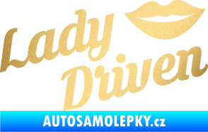 Samolepka Lady driven 002 nápis zlatá metalíza