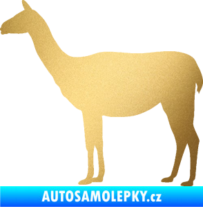 Samolepka Lama 001 levá zlatá metalíza