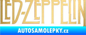 Samolepka Led Zeppelin zlatá metalíza