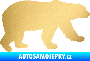 Samolepka Lední medvěd 002 pravá zlatá metalíza
