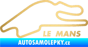 Samolepka Okruh Le Mans zlatá metalíza