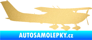Samolepka Letadlo 021 pravá Cessna 182 zlatá metalíza