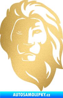 Samolepka Lev 011 pravá zlatá metalíza