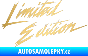 Samolepka Limited edition 001 zlatá metalíza