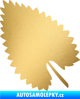 Samolepka List 001 levá zlatá metalíza
