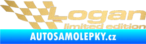 Samolepka Logan limited edition levá zlatá metalíza