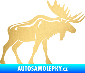 Samolepka Los 006 pravá zlatá metalíza