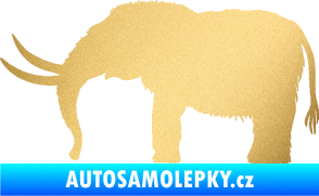 Samolepka Mamut 001 levá zlatá metalíza